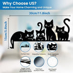 CUTHOLLOW Cute Cats Door Topper Sign Metal Wall Art Decor - Image 2