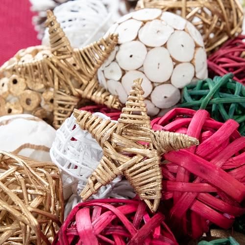 ANDALUCA Decorative Balls Orbs Bag (Red, Green & White) - Image 6