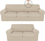 HunnmingRe Sofa Covers for 3 Cushion Couch Stretch Sofa and Loveseat Covers Set by HunnmingRe