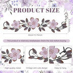 Wesiti Metal Flower Wall Art Decor Vintage Wrought Scroll, Purple - Image 2