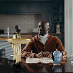 Lescafita African Couple Statue Standing with Basket, Gold - Image 4