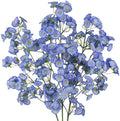 3 Pcs Artificial Wildflowers Dark Blue Long Stem Faux Silk Flowers for Vase by Unknown