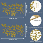 ESTART 2 Pcs Metal Tree Leaf Wall Art Vine Branch Decor, Gold - Image 2