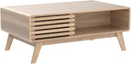 mopio Ensley Coffee Table with Storage, Mid Century Modern, Farmhouse Wood - Image 4
