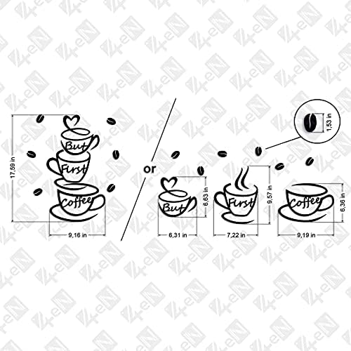 4eN But First Coffee Wall Sign – Modern MDF Wooden Wall Decor for Kitchen & Coffee Bar – Stylish Cafe & Coffee Corner Decoration-11 Pieces - Image 7