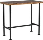 Industrial 41.3inch Height Bar Table Vintage Pipe Design Bistro Table Rustic - Image 4