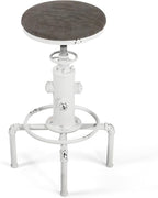 Topower Antique Vintage Industrial Barstool PU Leather Water Pipe Fire Hydrant - Image 5