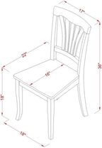East West Furniture AVC-LWH-W Avon Dining Chairs - Image 3