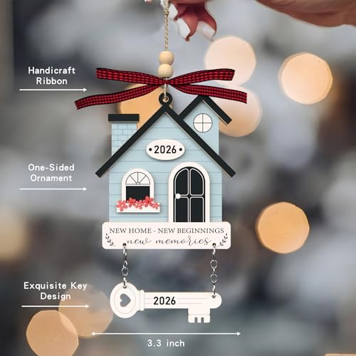 New Home Ornament 2026 - Housewarming Gifts for New House, First New Home Warming Gift Ideas for Couple - House Ornaments for Newhouse Owners Ideas - First Christmas 2026 - Image 2