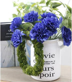 10pcs 11inch Dark Blue Fake Carnation Flowers Stem, Realistic Silk Petals - Image 4