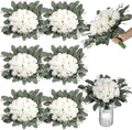 Zeyune 12 Bunches Wedding Bridesmaids Bouquets 144 Heads 7 Inch Artificial Rose Bouquets Silk Fake Flower Bulk with Stems for Proposal Anniversary Bridal Shower Home Party Decor(White) by Zeyune
