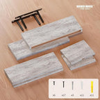 RICHER HOUSE 3-Set Rustic White Floating Shelf, Bathroom Shelf Over Toilet - Image 3