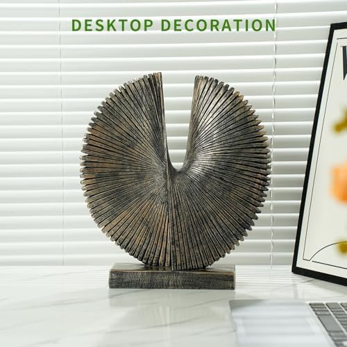 Modern Abstract Round Decorative Sculpture , Dining Living Room Desk Decor,Geometric Home Decor Statues,Shelf Top Decor Aesthetics,making it perfect for placing coffee tables or office shelves - Image 2