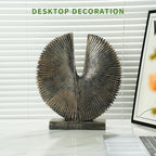 Modern Abstract Round Decorative Sculpture , Dining Living Room Desk Decor,Geometric Home Decor Statues,Shelf Top Decor Aesthetics,making it perfect for placing coffee tables or office shelves - Image 2