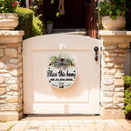 3D Bless This Home And All Who Enter Wooden front Door Signs，Door Decorations Hanging,Christian Jesus Home Porch Wall Decor，Spring Wreaths，Door Wreaths for Front Door Outside All Season - Image 6