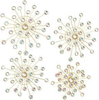 Blulu 4 Pcs Starburst Whimsy Wall Decor, Bling Metal Wall Art - Image 2