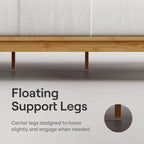Nectar Bamboo Platform Bed Frame & Upholstered Headboard - Image 3