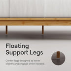 Nectar Bamboo Platform Bed Frame & Upholstered Headboard - Image 3