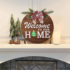 Interchangeable Welcome Sign for Front Door with 4 Seasonal Wreaths and 14 Changeable Icons, Farmhouse Front Door Signs, Door Decoration Porch Decor, Seasonal Wooden Home Sign home décor (6wood) - Image 6