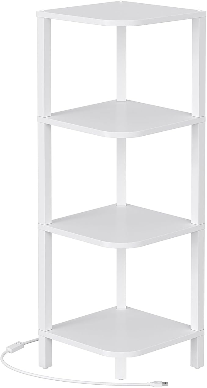 TUTOTAK Corner Shelf, 4-Tier Corner Bookshelf - Image 8
