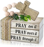 4 Pcs Christian Table Decor Wooden Cross Wooden Bible Verse Sign by Anglechic