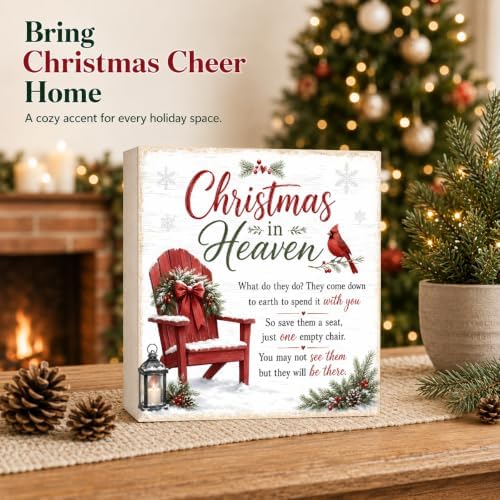 Memorial Christmas Decorations Sympathy Gift for Loss of Loved One Sign - Image 2