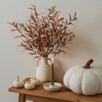 6Pcs Faux Olive Branches for Vases,23.6'' Tall Faux Fall Stems for Vases,Brown Artificial Olive Tree Branches for Fall Decor,Fall Foliage Stems,Fall Eucalyptus Stems for Home Decor,Floral Arrangement - Image 4