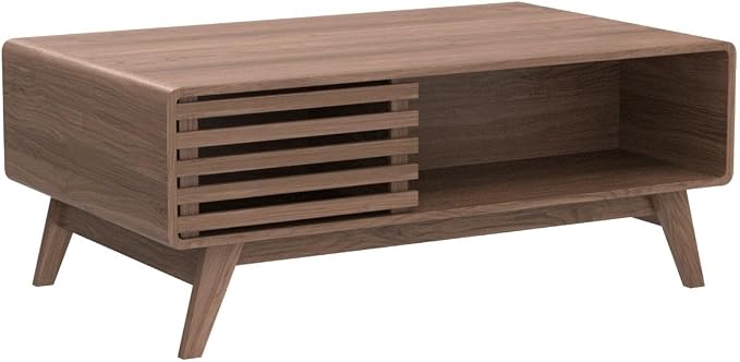 mopio Ensley Dual-Side Storage Coffee Table – Mid Century Modern Fluted Wood - Image 4
