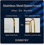 Dobbyby Vanity Tray Makeup Organizer Cosmetics Storage Bathroom Skincare Organizer Countertop Display Rack in Dresser Stainless Steel Shelf Marble Print Ceramic Trays - Image 4