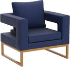 Roundhill Furniture Lenola Upholstered Accent Arm Chair - Image 5