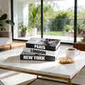 3 PCS Faux Decorative Books for Home Decor-Coffee Table Books Decor-Aesthetic Fake/Faux Books (3-Paris London New York Shipaitu 2-liti) by YOYMJBY