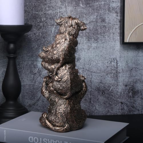 Vintage Western Cowboy Animal Figurine - Resin Decorative Statue with Star-Embellished Hat, Rustic Home Décor Accent for Shelf/Table, Collectible Gift for Western Enthusiasts (SANDIENIU) - Image 2