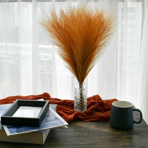 Mandy's 20 Stems Brown Silk Pampas Grass Bouquet - Image 4