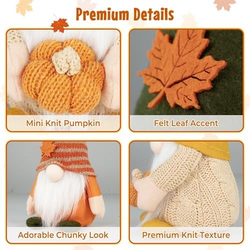 3PCS Fall Gnomes Plush, Thanksgiving Decorations for Tiered Tray - Image 5