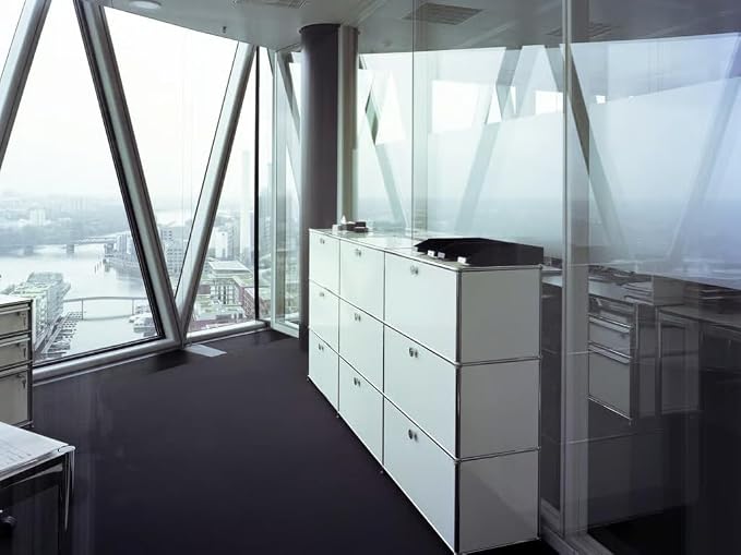 Modern Storage Cabinet White E Versatile Free-Standing Organizer - Image 8