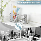 Toothbrush Holder for Bathroom, Stainless Steel Electric Toothpaste Holder - Image 5