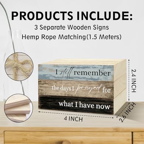 Decorative Books For Home Decor, Coffee Table Faux Wood Book Stack Decor, I Still Remember Modern Stacked Book Decor, Stacked Display Books For Shelf Mantel Nightstand Display, Three Pieces -C(08) - Image 2
