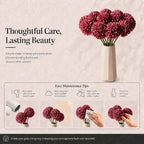 Mandy's 12pcs Artificial Mauve Ball Chrysanthemum Flowers - Image 6