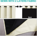 NICETOWN Room Warming Blackout Curtains 80 inches Long, Full Light Blocking - Image 5