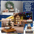 Moucuny 4 Pcs Christmas Wooden Signs Centerpieces, Holy Night Farmhouse - Image 6