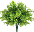 CATTREE Artificial Plants, Plastic Shrubs Faux Flowers Fake Grass Leaves Simulation Greenery Bushes Indoor Outdoor Home Garden Office Yard Verandah Wedding Decoration Planter Filler - 2 Bundles by CATTREE