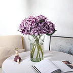 6Pcs 18" Light Purple Silk Hydrangea Artificial Flowers - Image 4