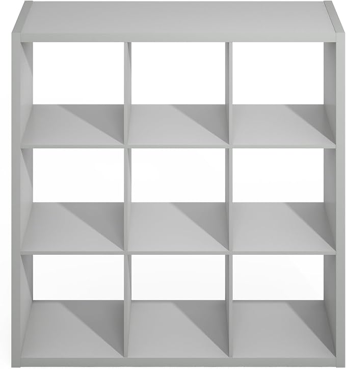 Furinno Simple Cube Storage Organizer, 9-Cube Display Shelf, Open Back Shelving - Image 7