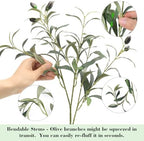 32in 10PCS Artificial Olive Branches Long Thicken Faux Tree Stems - Image 6