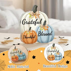 Fall Decor Thanksgiving Tabletop Pumpkin Sign, Grateful Thankful Blessed - Image 4