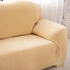 vctops 1-Piece Velvet Plush Stretch Sofa Slipcover - Image 3