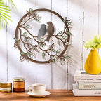 Ferraycle Metal Wall Art Bird Branches Hanging Ornament, Dark Color - Image 3