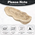 Nuogo 16 Inch Wooden Wavy Edge Dough Bowl Supplies, Light Wood Color - Image 3