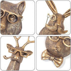 Joogour Head Wall Mount Decor,Resin Animal Sculptures，Art Deco Wall Hanging Decoration for Living Room Bedroom Officeroom Gift (Rabit) - Image 3