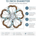 Layered Flower Metal Wall Decor,Rustic Farmhouse Wall Art for Living Room - Image 2